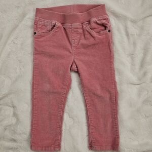 Kids Corduroy Pull-On Pants - Pink
